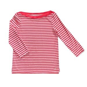 Kate Spade Boat Neck 3/4 Sleeve Stripe Bow Shirt Top size women's medium M